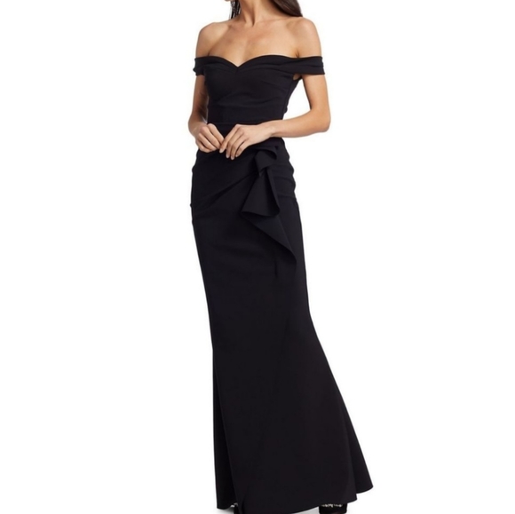 Chiara Boni La Petite Robe Radoslava Off The Shoulder Bodycon Gown Size 10 - Picture 5 of 11